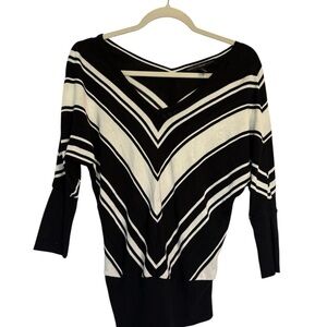 White House Black Market V-Neck Chevron Sweater